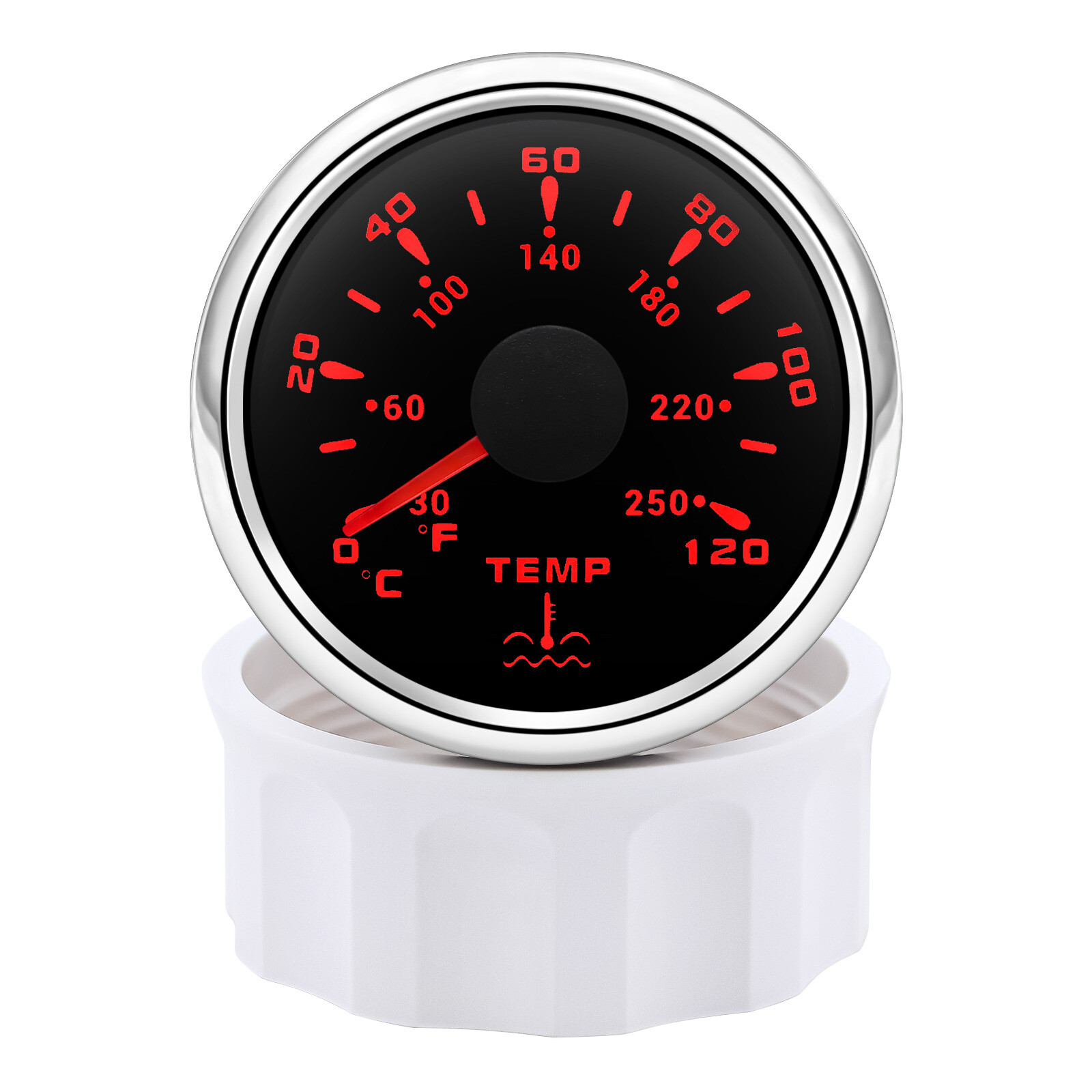 2″ 52mm Boat Water Temperature Gauge Temp Meter 40-120℃ 7 Colors for Car Truck