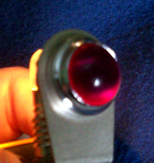 Vintage RED dash gauge panel light Hot Rod 3/4″ rare dead stock dialco Glass 1