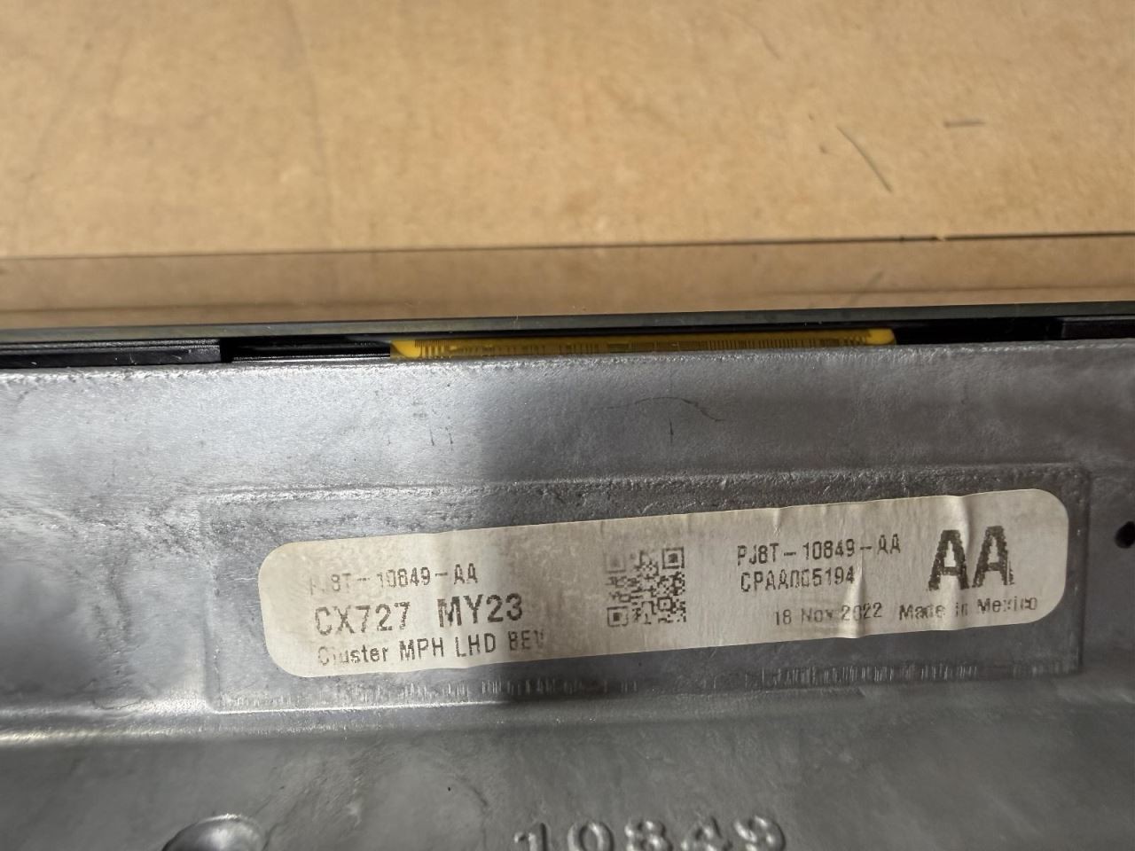 Speedometer Cluster MUSTANG MACH-E PJ8T-10849-AA