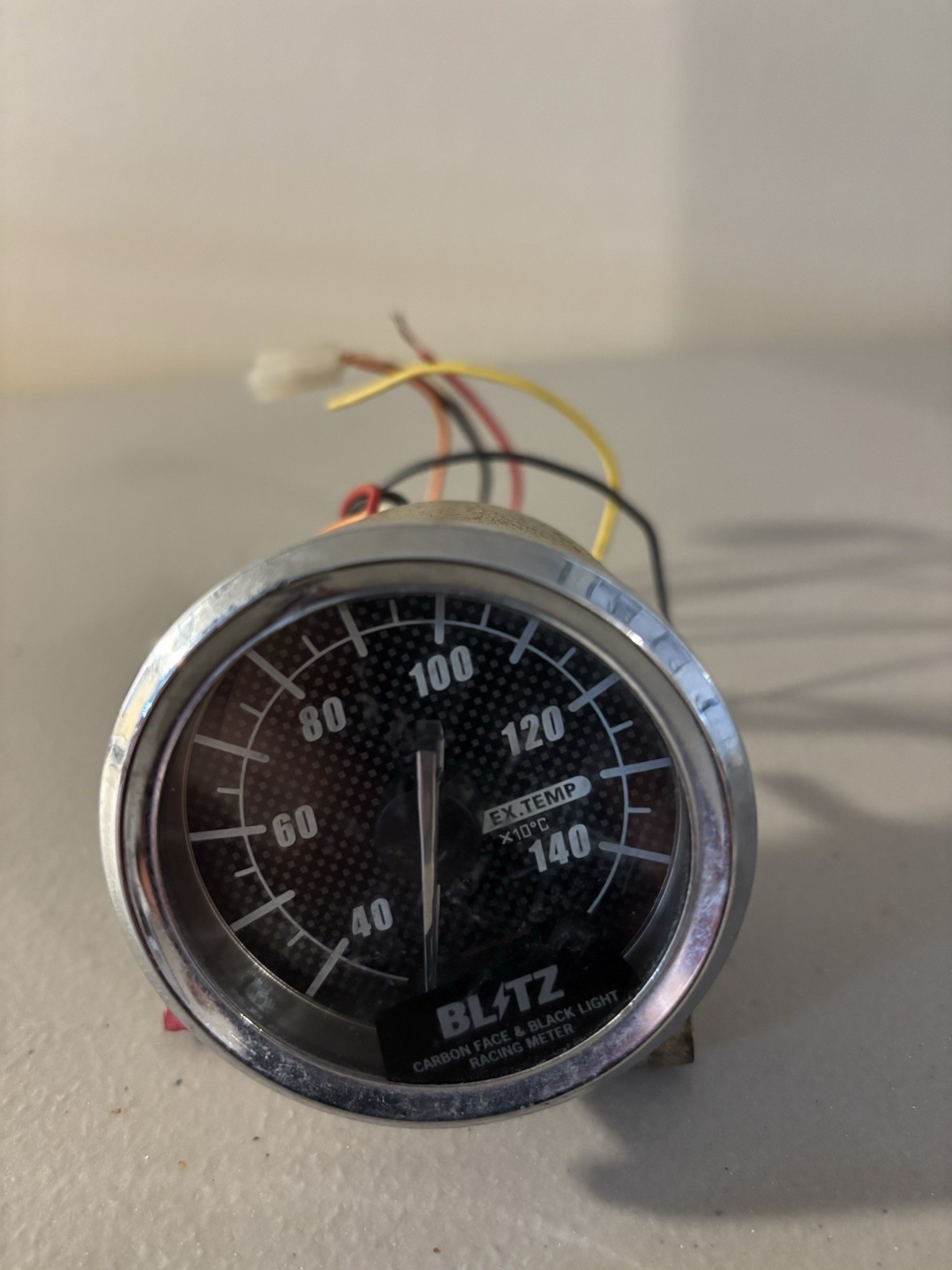 BLITZ BLM Carbon Face Exhaust Temp Gauge Meter Jdm 60mm