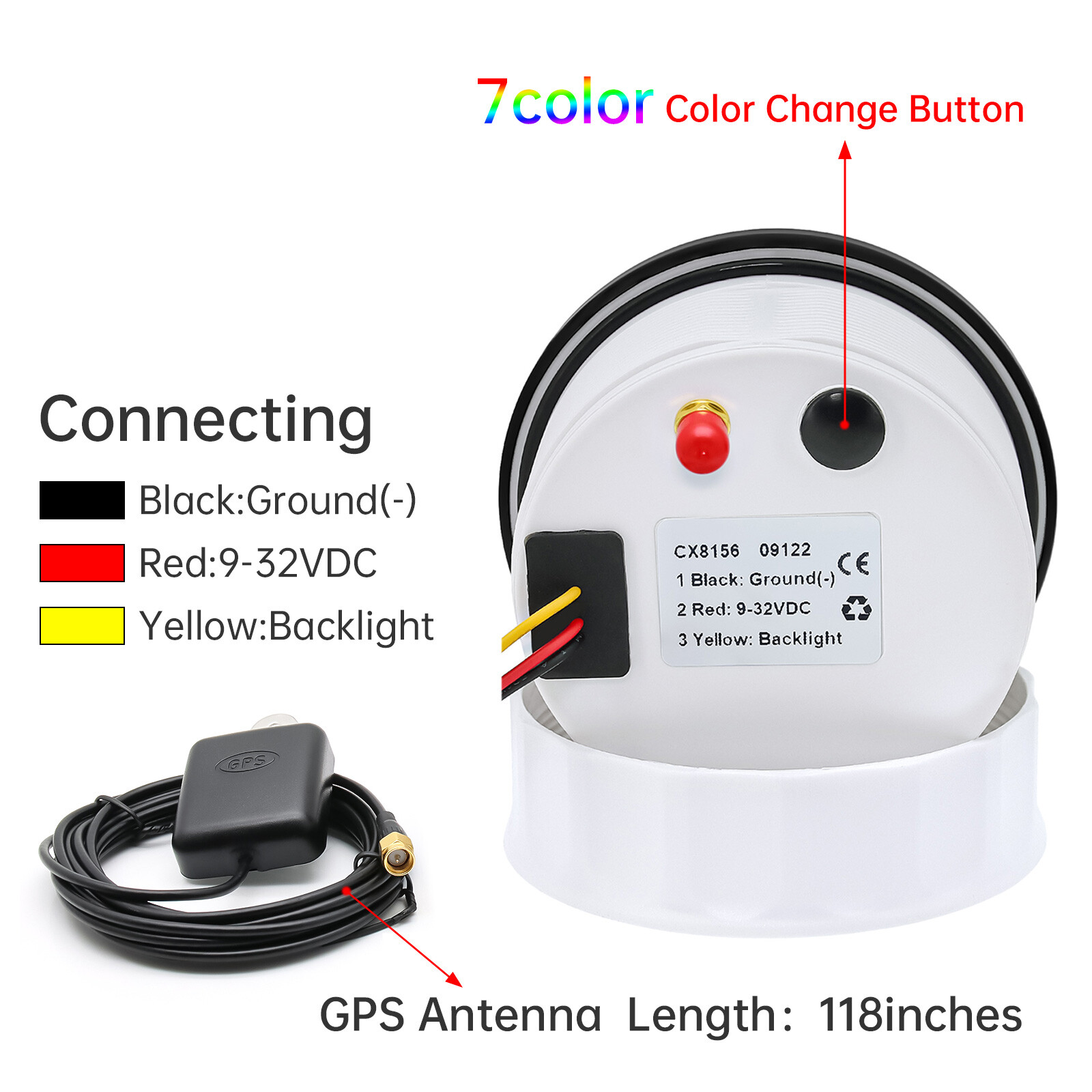 8 Gauge Set 85mm Black GPS Speedometer 120MPH&Tacho 8000RPM Gauge For Boat Car