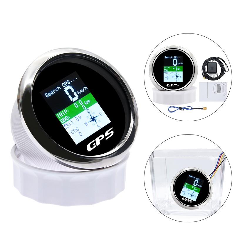 85mm Marine Digital GPS Speedometer Odometer Voltmeter Speed Gauge For Car Boat
