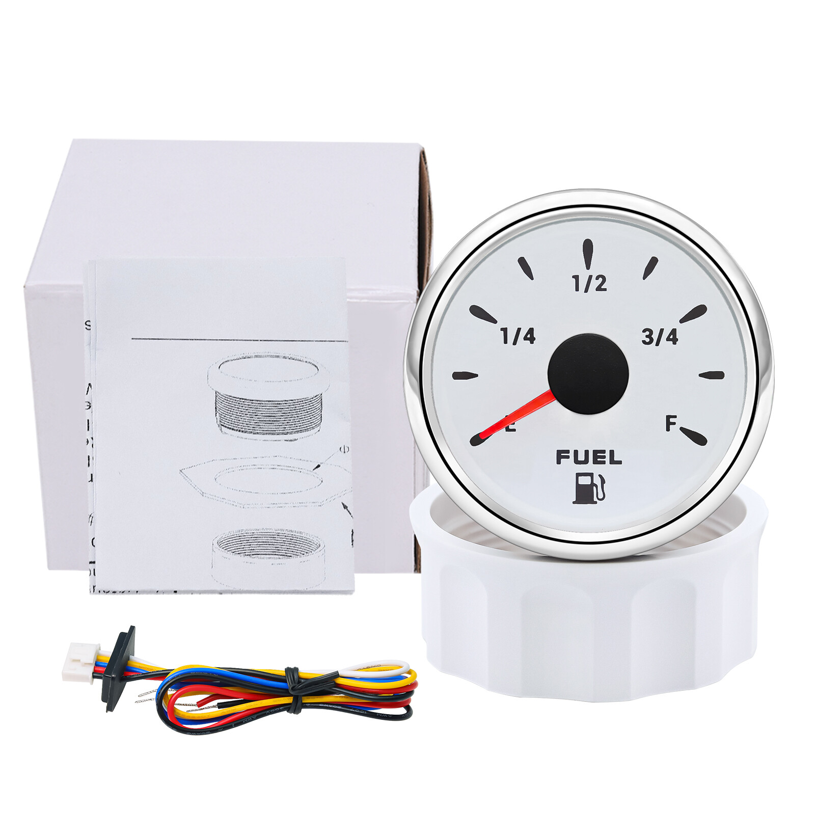 8 Gauge Set 85mm White GPS Speedometer 120MPH Tacho 8000RPM Gauge for Boat Car