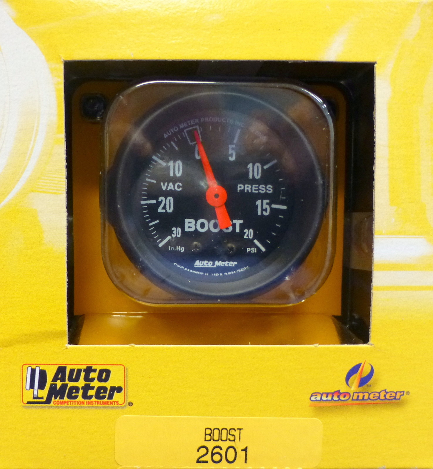 Auto Meter 2601 Z-Series Vacuum 30, Boost 20 PSI Mechanical Gauge 2 1/16