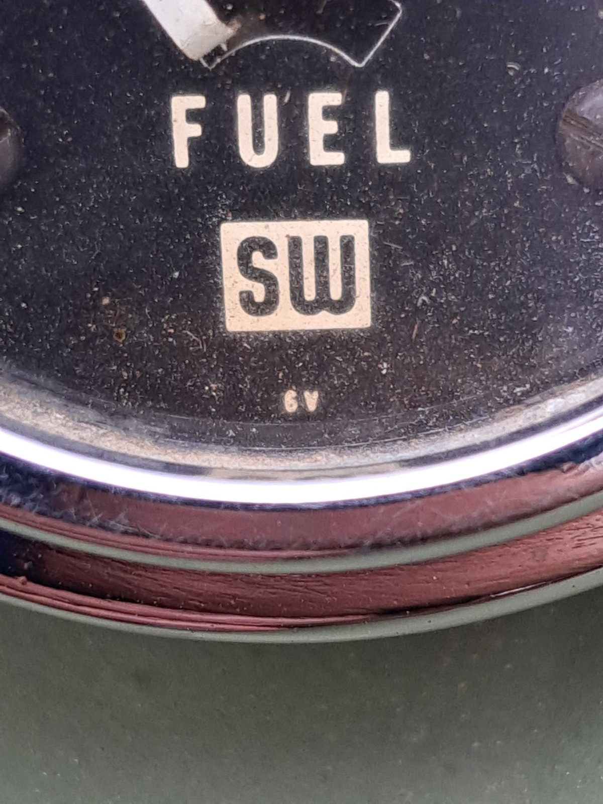Vintage STEWART WARNER 6V Electric FUEL GAS Gauge, VW Bug, Hot Rat Rod #428066