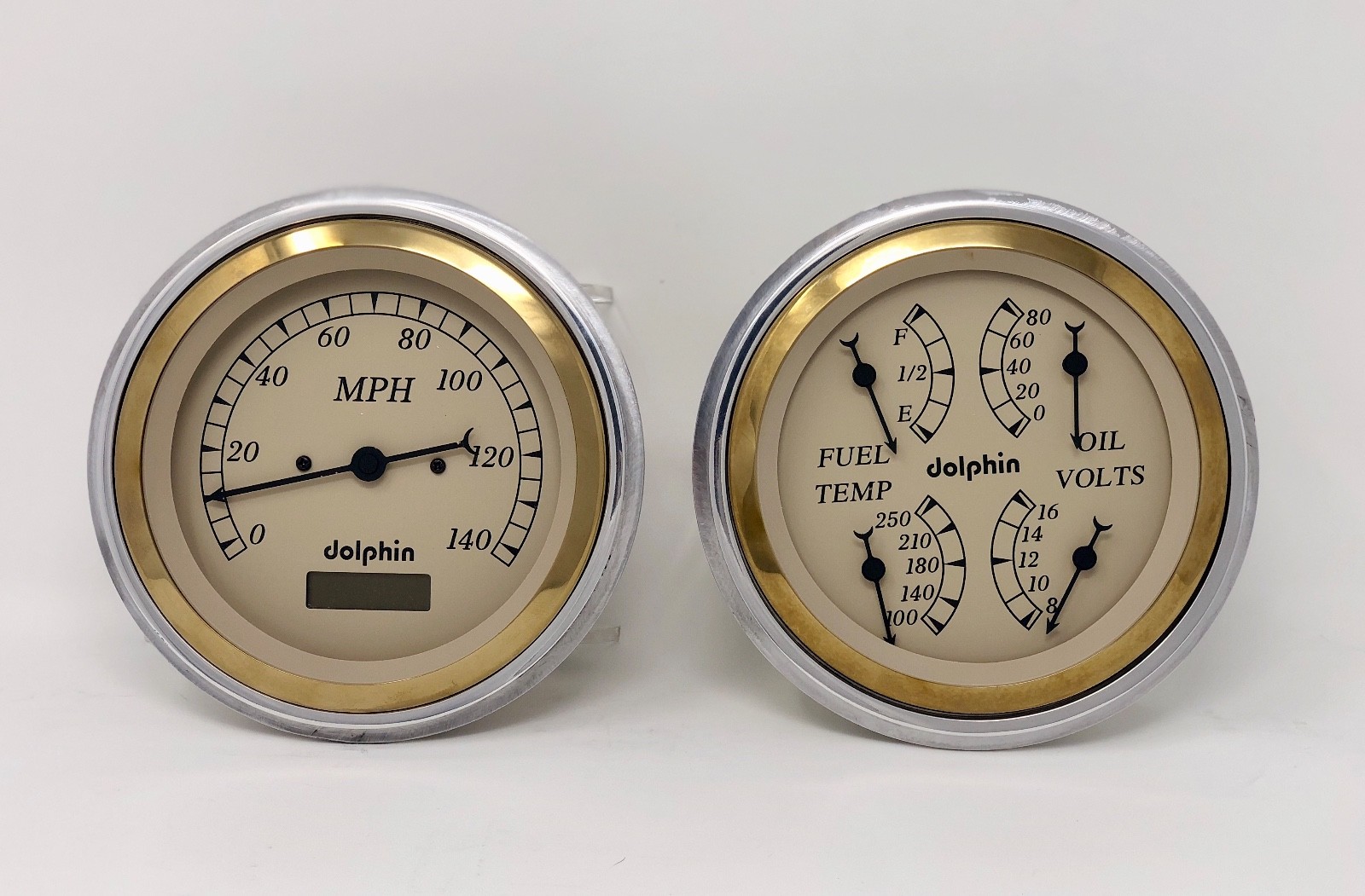 1947 1948 1949 1950 1951 1952 1953 Chevy Truck 5″ Gauge Dash Panel Set Gold