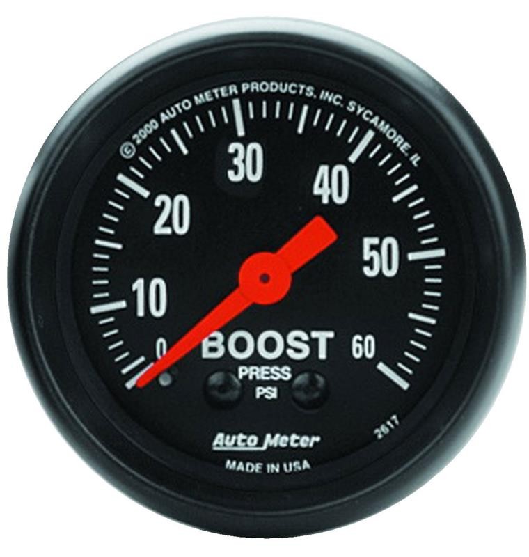 Auto Meter 2617 Z-Series Mechanical Boost Gauge, 2.3125 in.