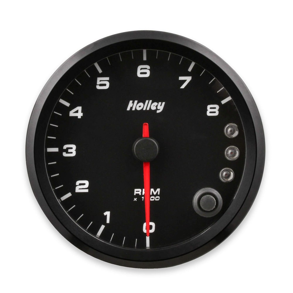 Holley Tachometer Analog-Style 3-3/8″ Black 0-8K Standalone With Internal Shi…