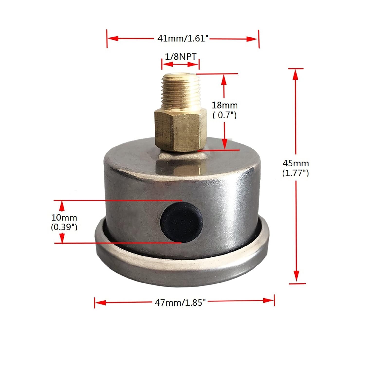 Fuel Pressure Gauge with 6AN Fuel Pressure Take Off Fitting, 0-100Psi, 1-1/2″…