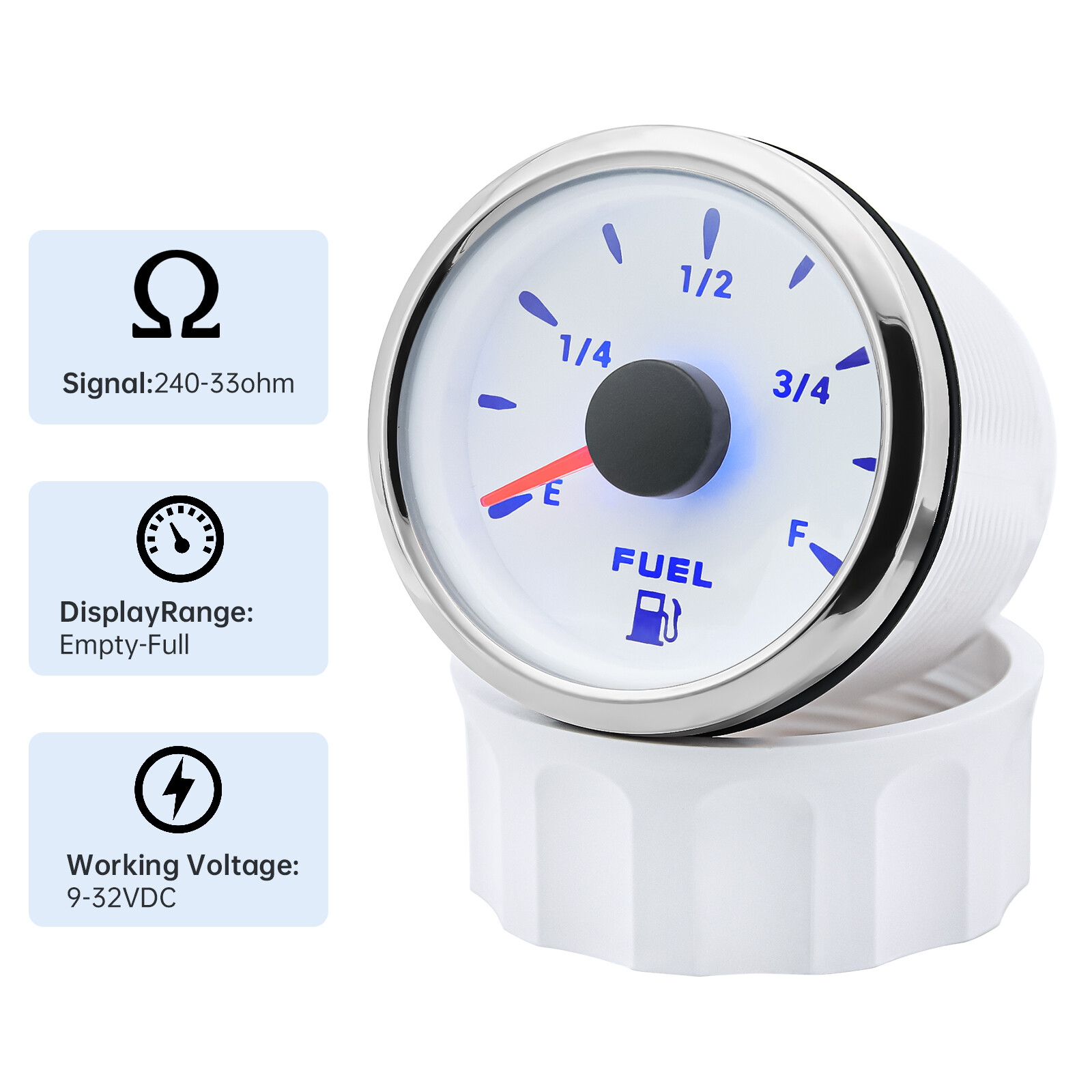 8 Gauge Set with Senders GPS Speedometer 0-120MPH Tacho/Fuel/Volt/Oil/Temp/Trim/