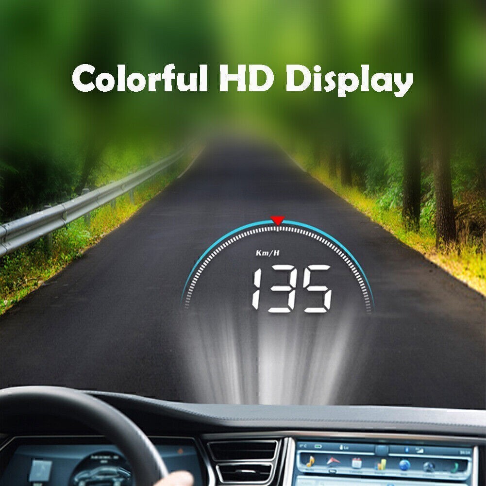 OBD2 II Overspeed Warning System M8 HUD Head-up Display Speed Voltage Alarm Car