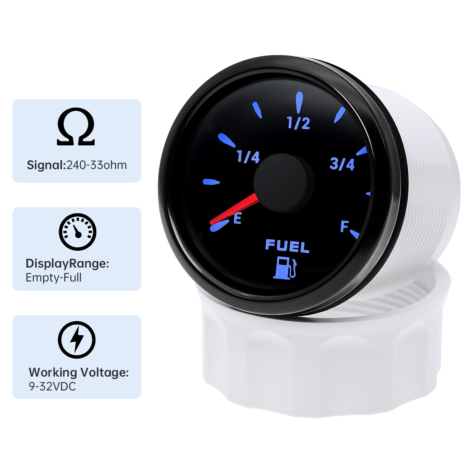 6 Gauge Set 85MM GPS Speedometer Tacho & 52mm Fuel Gauge Temp Oil Volt Car Boat