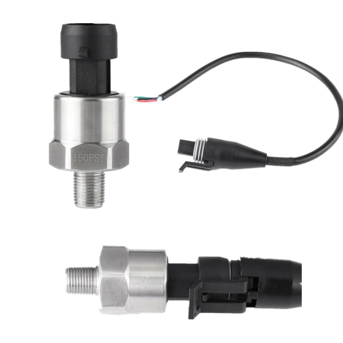 DC 5V 0-150 psi 1/8″ NPT Oil Fuel Air Water Pressure Sensor Transducer w/ Cable