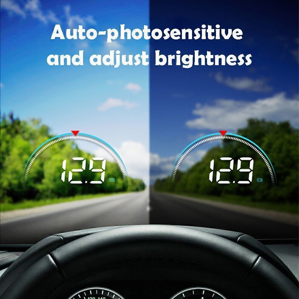 OBD2 II Overspeed Warning System M8 HUD Head-up Display Speed Voltage Alarm Car