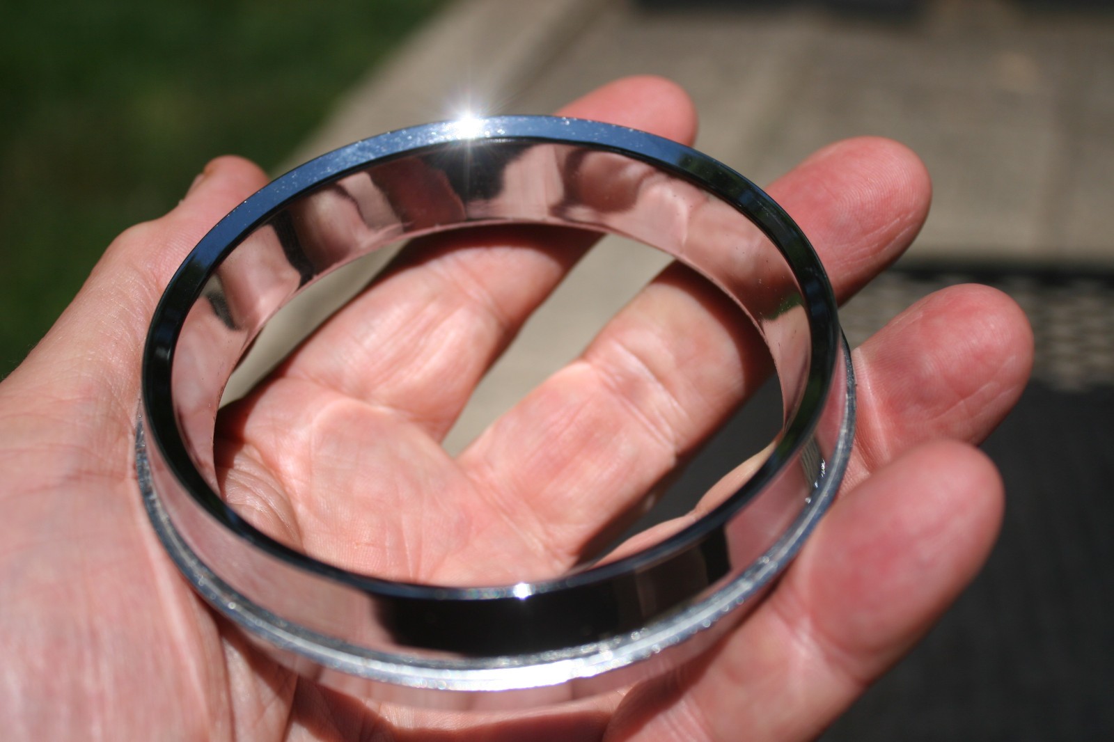 55-59 GMC Truck Vintage Dash Gauge Chrome Metal Bezel Set – 8 Pieces – NICE