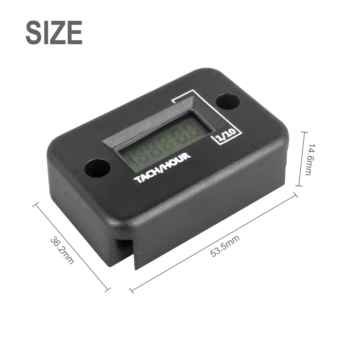Digital Tachometer Chainsaw Engine Tach Hour Meter Lawn Off-Road Motorcycle