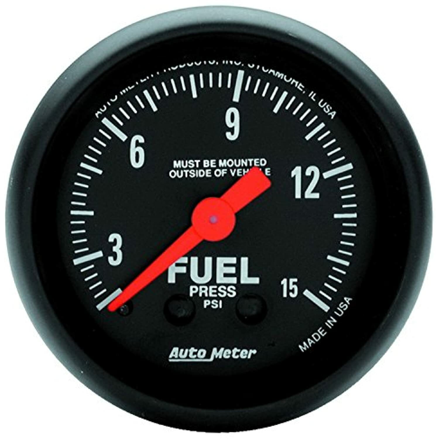 AUTO METER 2603 Z-Series Mechanical Fuel Pressure Gauge 0-15 psi 2 1/16″ 52mm