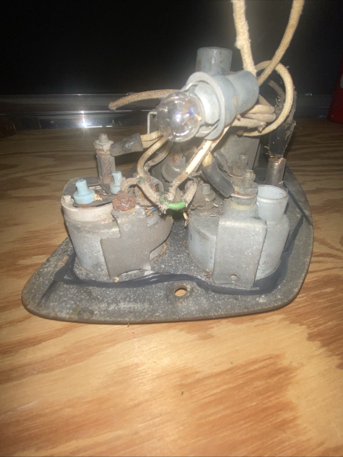 Rare Old Mack Truck Stewart Warner Dash Cluster Oil, Water, Fuel, Battery, Speed