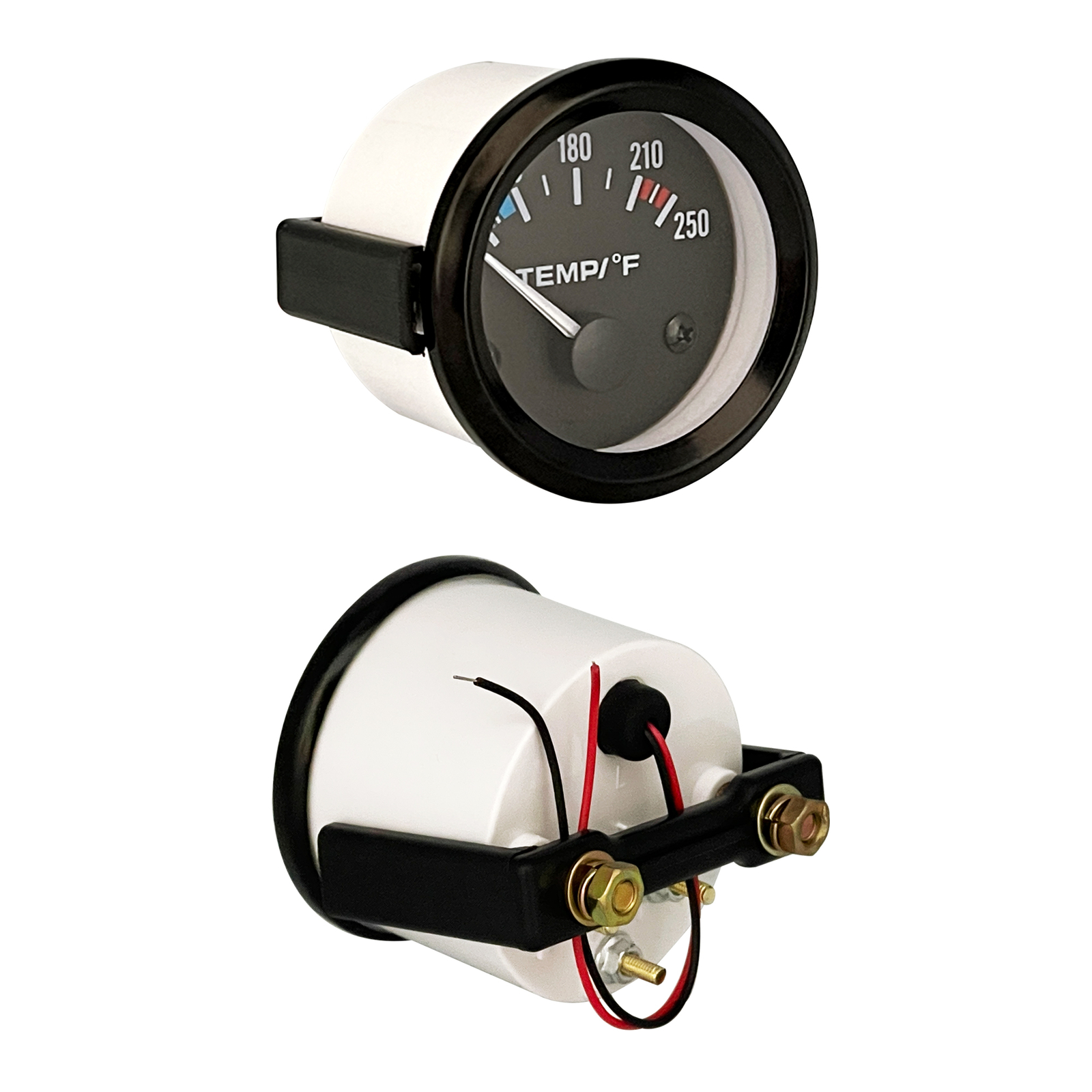 2 Inch 52mm Car Water Temperature Gauge Meter 100-250℉ W/ Sensor Instrument Rack