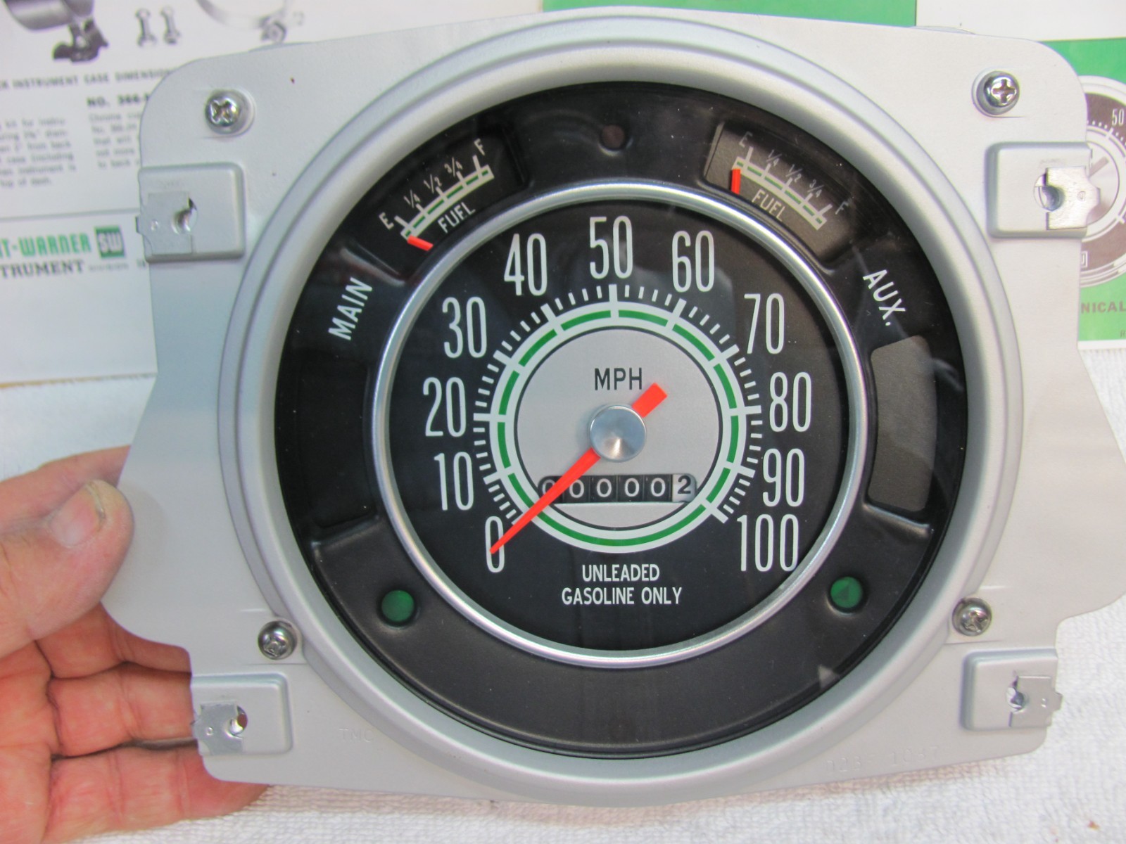 Stewart Warner Green Line Gauges With Speedometer Special One-Off build Bronco