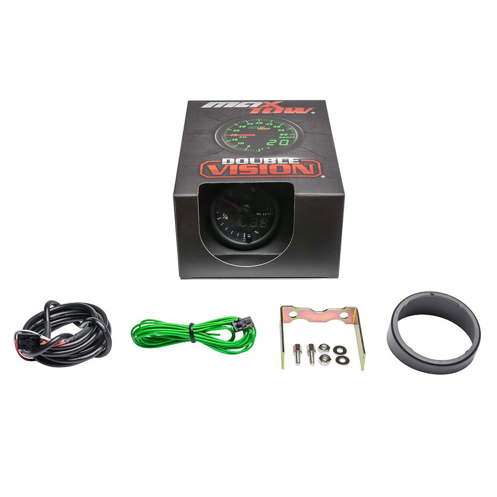Slightly Used MaxTow Black & Green Fuel Level Gauge – Empty, 1/4, 1/2, 3/4, F