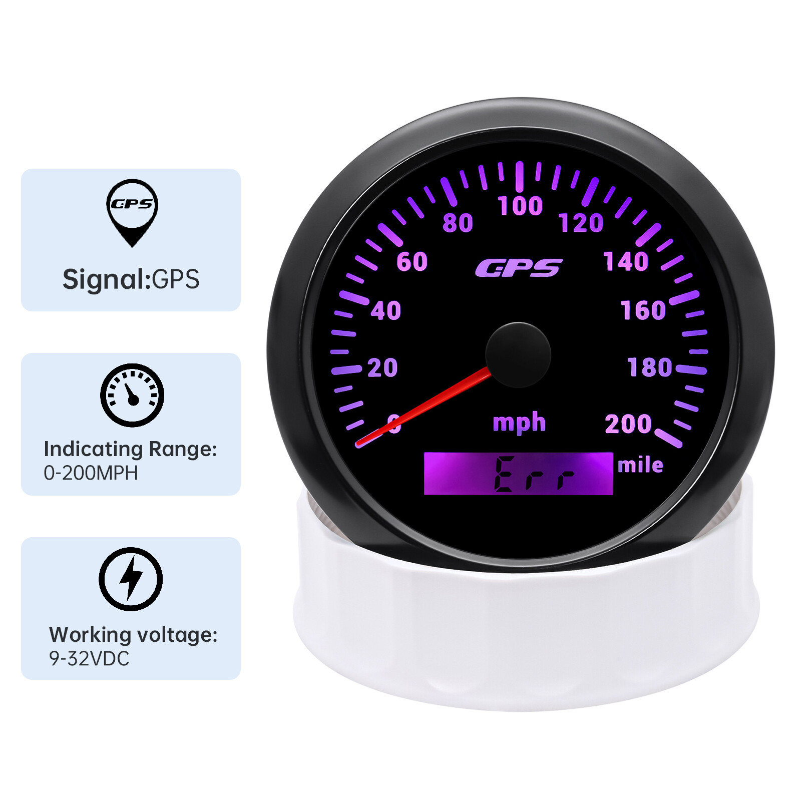 6 Gauge Set 85MM GPS Speedometer Tacho & 52mm Fuel Gauge Temp Oil Volt Car Boat