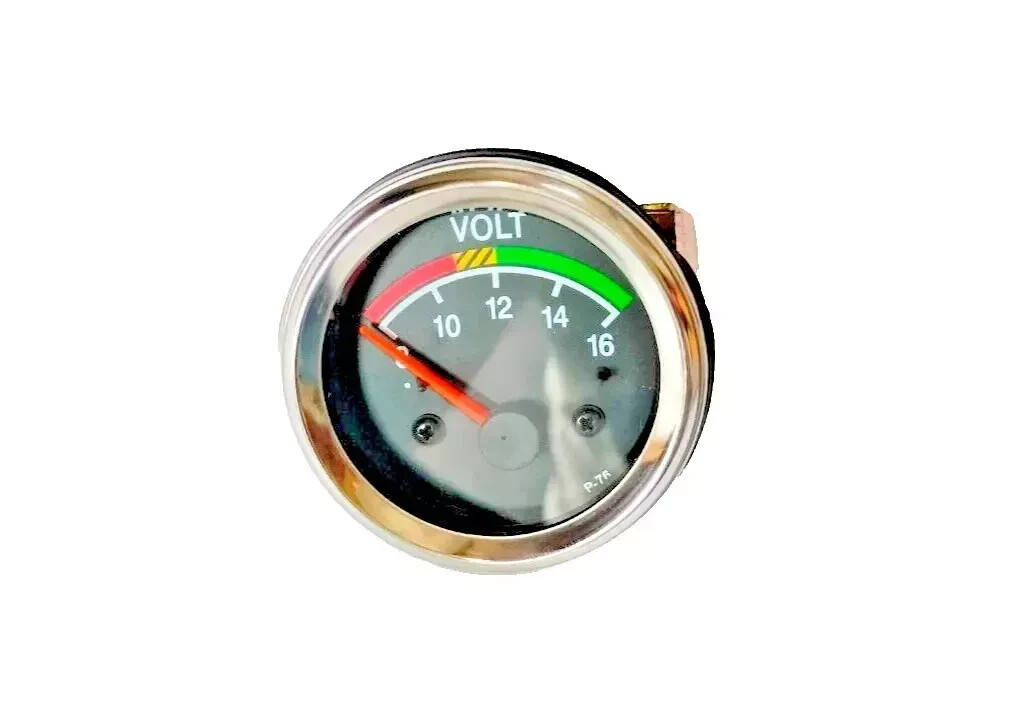 Voltmeter gauge, 12V 2”/ 52mm with wire harness black #18-42