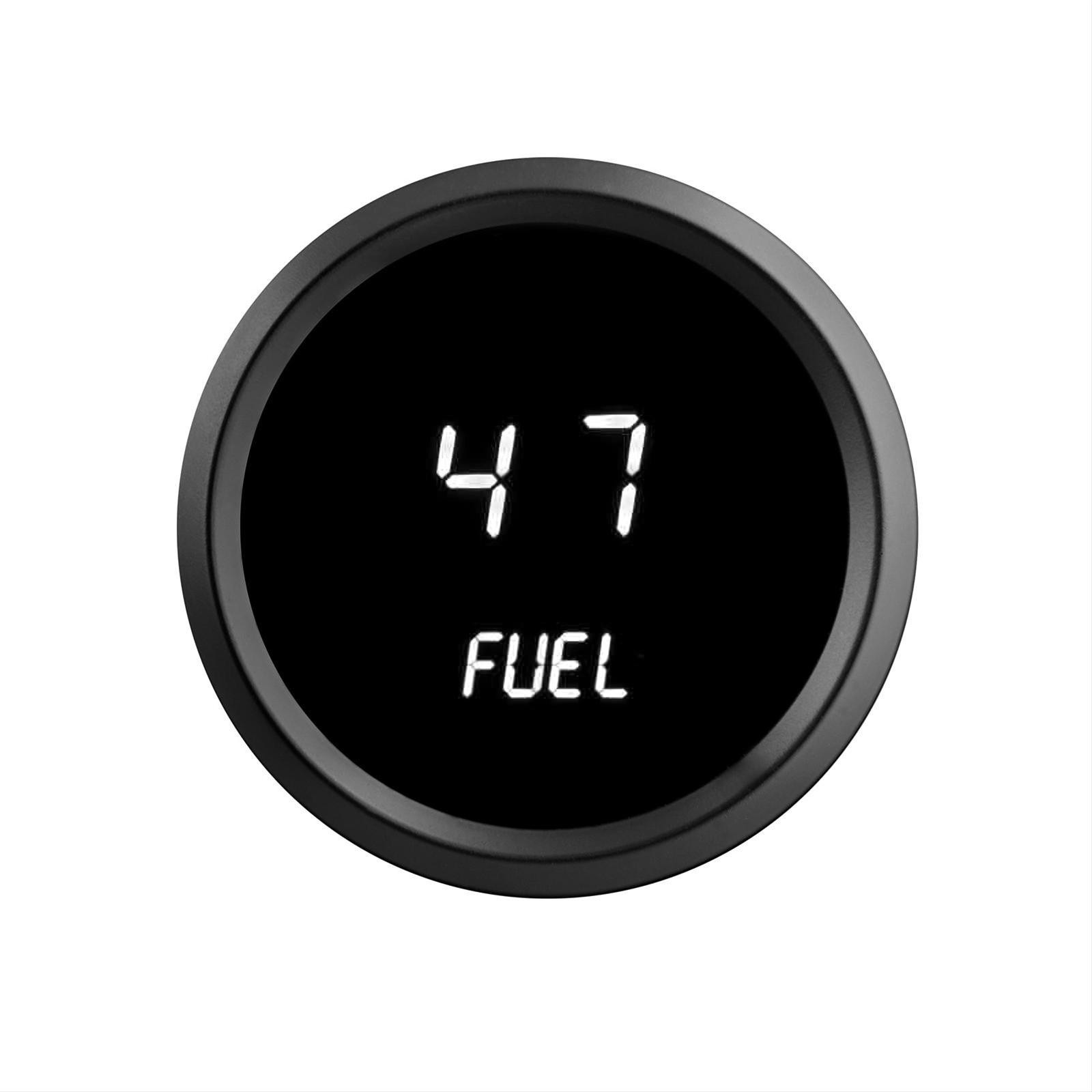 Universal 6 Gauge Set With White LED Gauges and Black Bezel + Made In The USA