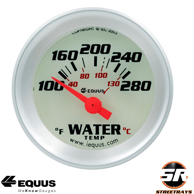 Equus E8162 8000 Series 1-1/2″ Electric Water Temperature Gauge 100-280 Degree F