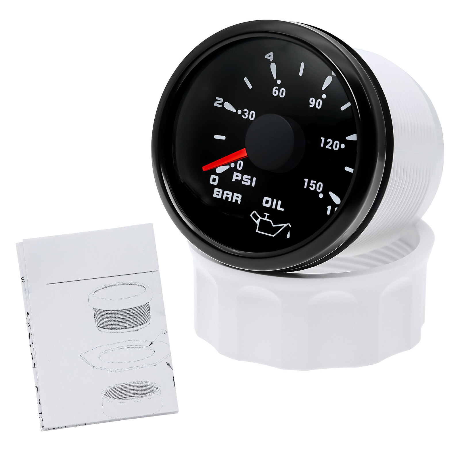 8 Gauge Set 85mm Black GPS Speedometer 160MPH Tacho 8000RPM Gauge Waterproof