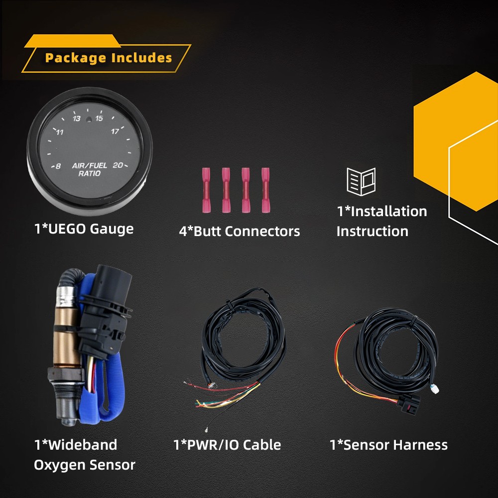 OEM:30-4110 Wideband O2 Air Fuel Ratio UEGO Gauge 52MM AFR With 4.9 LSU Sensor