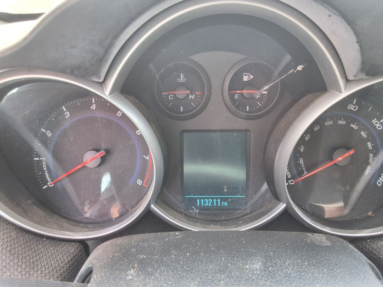 Speedometer MPH US Market With Black Cluster Opt B76 Fits 13-14 CRUZE 1302587