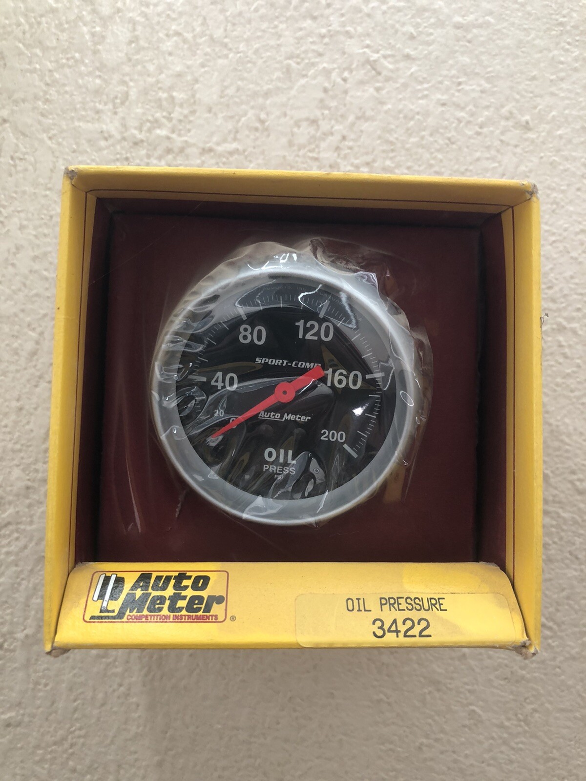 Autometer 3422 Sport-Comp Mechanical Oil Pressure Gauge 2 5/8″ 0 – 200 Psi