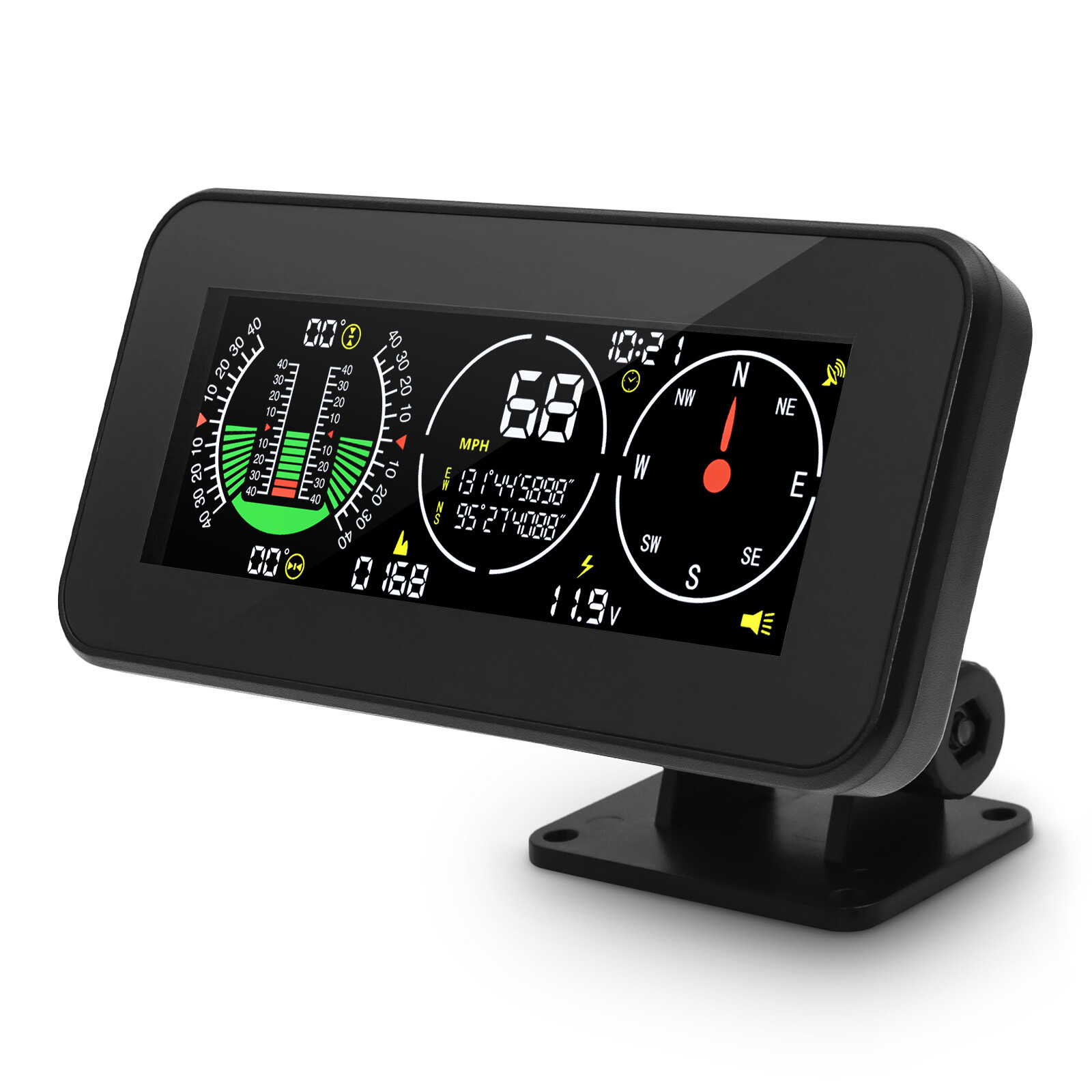 Car SUV Off-road GPS Smart Slope Meter Speedometer Compass Over-speed Alarm M60