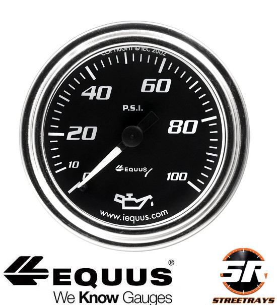 Equus E7244 7000 Series Mechanical Oil Pressure Gauge – 0-100 PSI