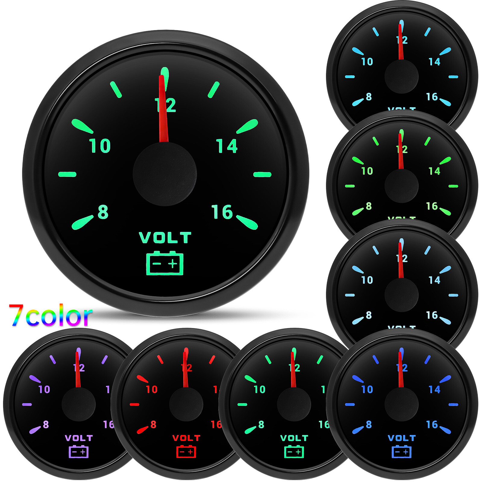 8 Gauge Set 85mm GPS Speedometer 160MPH Tacho 52mm Fuel/Volt/Oil/Temp/Trim/Clock
