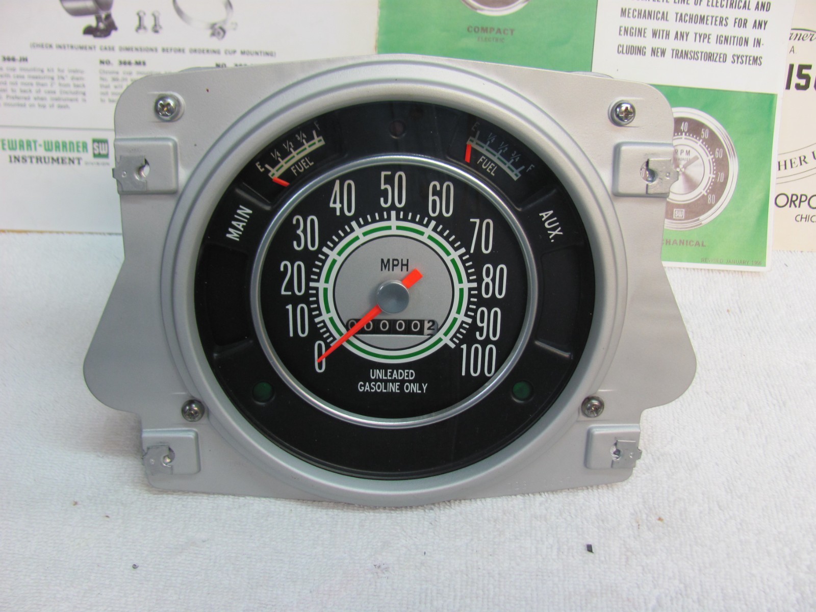Stewart Warner Green Line Gauges With Speedometer Special One-Off build Bronco