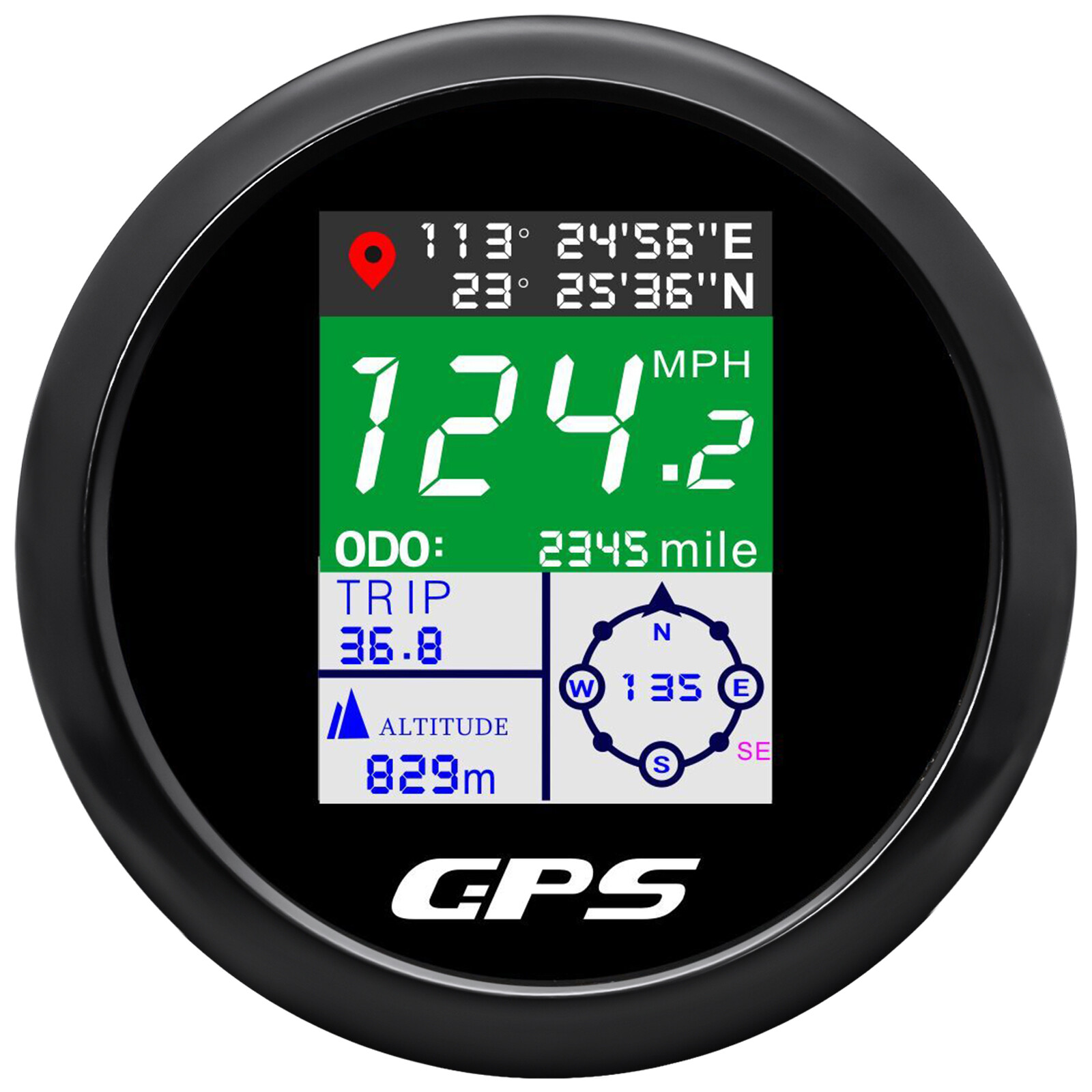 85MM LED Digital GPS Speedometer Odometer Gauge Waterproof for Boat Car Truck