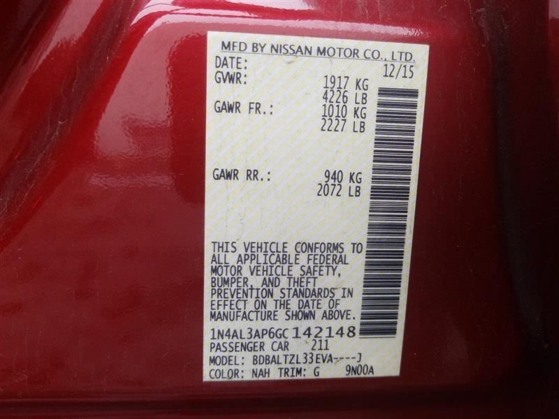 Speedometer Cluster 4 Cylinder MPH Base Fits 16-17 ALTIMA 1761430