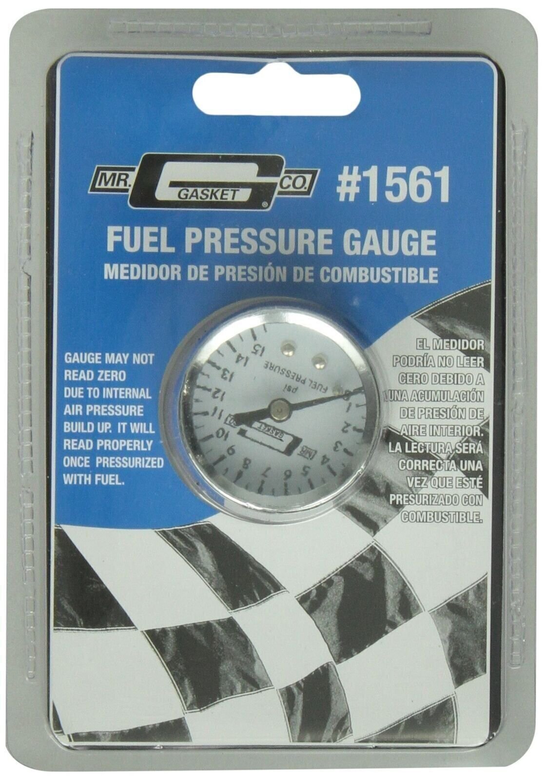 Mr. Gasket 1561 Fuel Pressure Gauge 1.500 in.