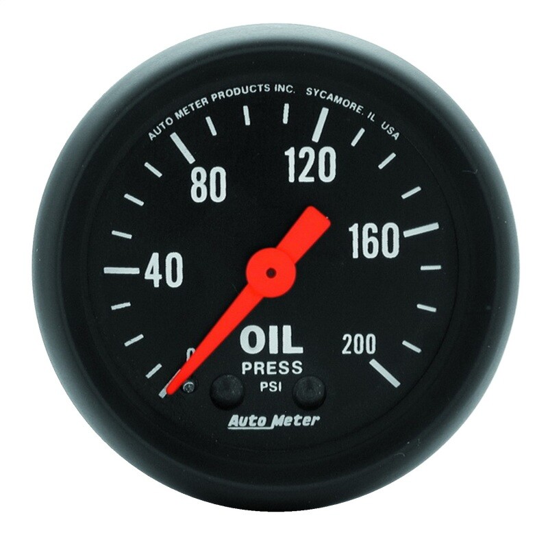 Autometer Z-Series 52mm 0-200PSI Mechanical Oil Pressure Gauge