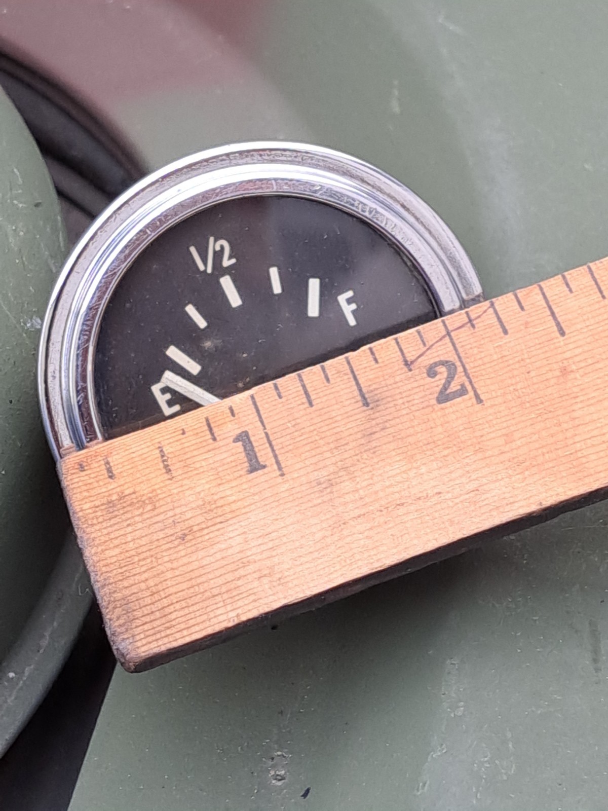 Vintage STEWART WARNER 6V Electric FUEL GAS Gauge, VW Bug, Hot Rat Rod #428066