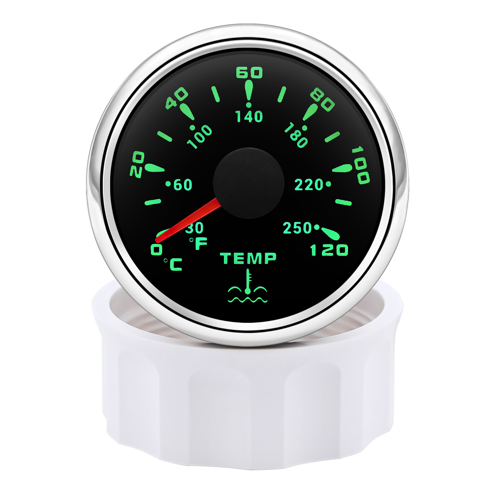 2″ 52mm Boat Water Temperature Gauge Temp Meter 40-120℃ 7 Colors for Car Truck