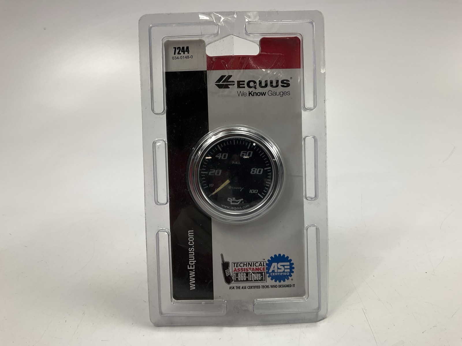 Equus 7244 Series 2 Inch Mechanical Chrome Oil Pressure Gauge