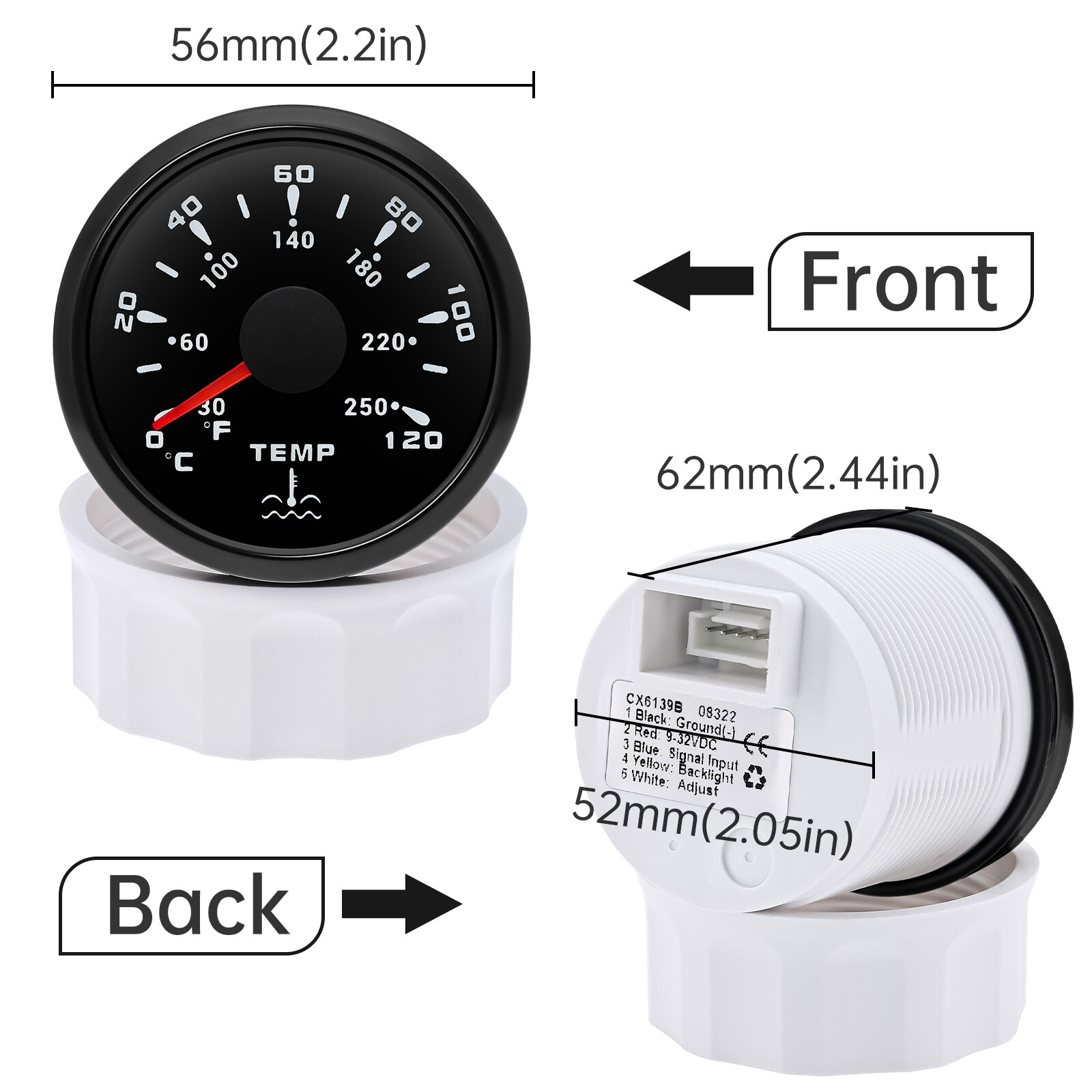 8 Gauge Set 85mm GPS Speedometer 160MPH Tacho 52mm Fuel/Volt/Oil/Temp/Trim/Clock