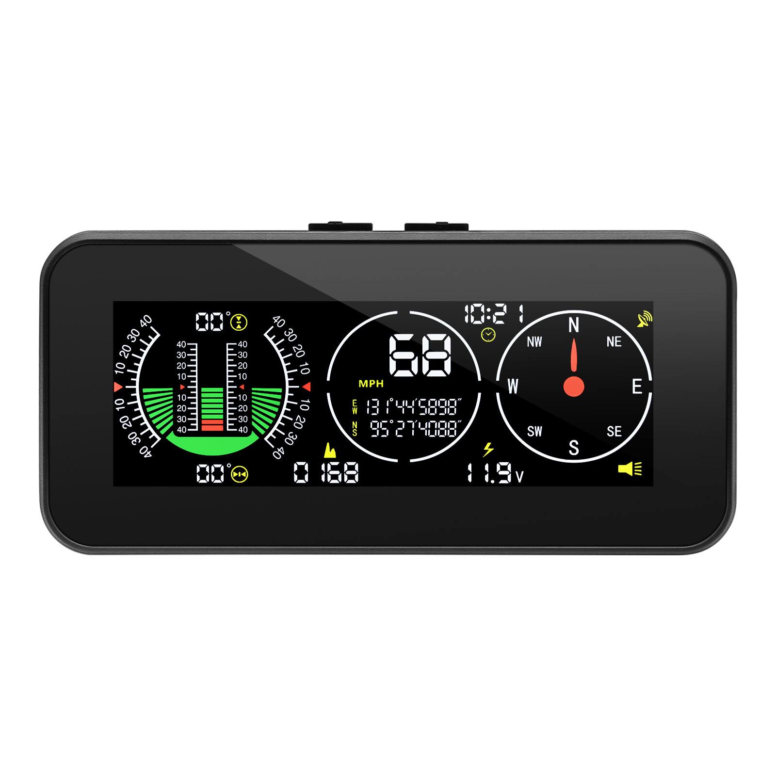 Car SUV Off-road GPS Smart Slope Meter Speedometer Compass Over-speed Alarm M60