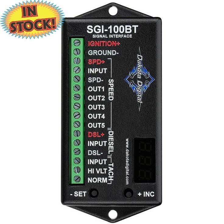Dakota Digital SGI-100BT – Speed, Tach & Diesel Signal Interface Bluetooth Type