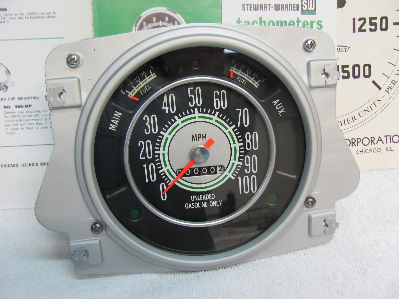 Stewart Warner Green Line Gauges With Speedometer Special One-Off build Bronco