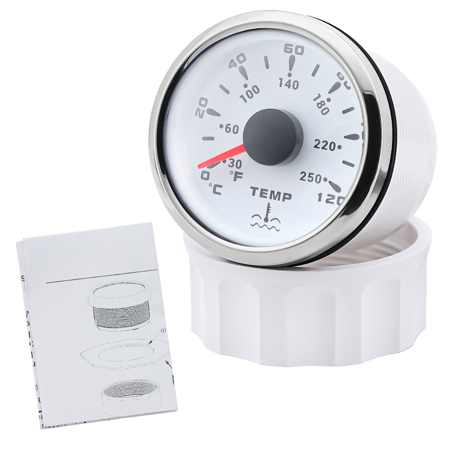 8 Gauge Set 85mm White GPS Speedometer 120MPH Tacho 8000RPM Gauge for Boat Car