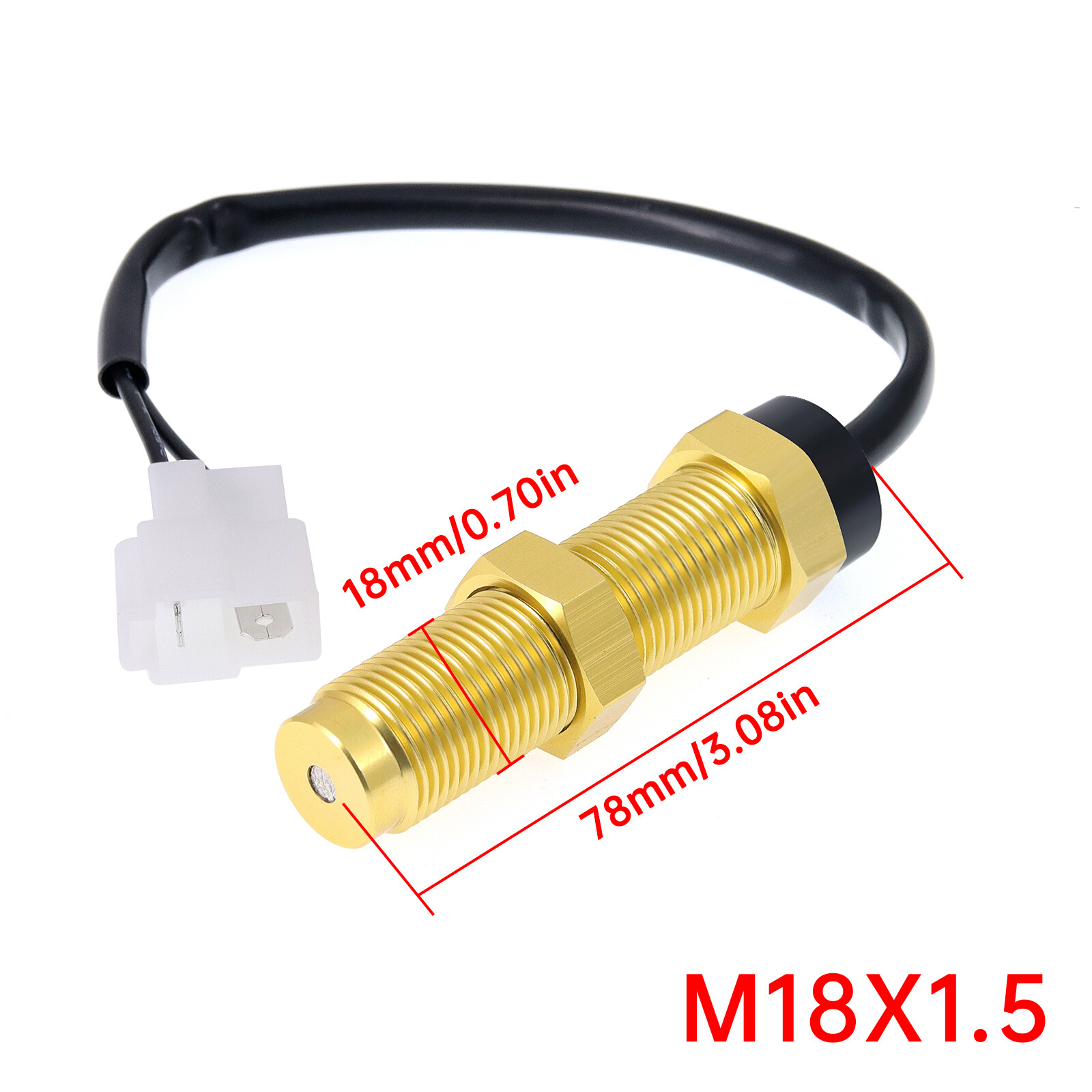 M18*1.5 Magnetoelectric Tachometer Sender Pulse Signal Sensor Gas/Diesel Engine